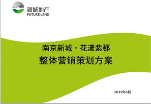 2015年南京新城浦口高新區住宅項目營銷策劃方案